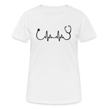 Aide à la guérison Infirmière en santé - T-shirt respirant Femme - blanc - Devant - AI Model Female 172 dark (172cm)