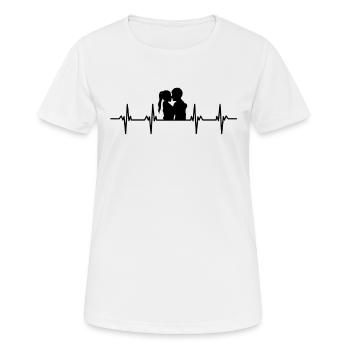 Heiraten Heirat Hochzeit Freund Freundin Ehe Liebe - Frauen T-Shirt atmungsaktiv - Weiß - Vorne - AI Model Female 172 dark (172cm)