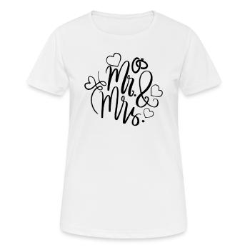 Heiraten Heirat Hochzeit Freund Freundin Ehe Liebe - Frauen T-Shirt atmungsaktiv - Weiß - Vorne - AI Model Female 172 dark (172cm)