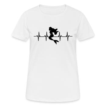 Sirène Homme Caudal Fin Sirène Sirène - T-shirt respirant Femme - blanc - Devant - AI Model Female 172 dark (172cm)