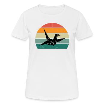 Papier Falten Papier falten Origamiformen Basteln - Frauen T-Shirt atmungsaktiv - Weiß - Vorne - AI Model Female 172 dark (172cm)
