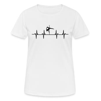 Poledancerin Poledance Tänzerin Stange Stangentanz - Frauen T-Shirt atmungsaktiv - Weiß - Vorne - AI Model Female 172 dark (172cm)