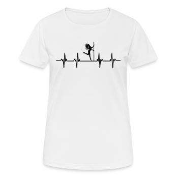 Poledancerin Poledance Tänzerin Stange Stangentanz - Frauen T-Shirt atmungsaktiv - Weiß - Vorne - AI Model Female 172 dark (172cm)