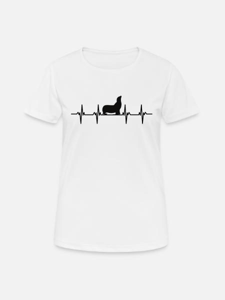 Seal Seal Seals Swimming Eared Seal Seal - Women's Breathable T-Shirt - white