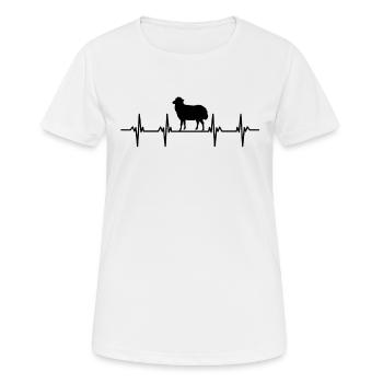 Sheep Flock of Sheep Goat Goats Lamb Sheep Wool - Women's Breathable T-Shirt - white - Front - AI Model Female 172 dark (172cm)