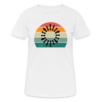 Joueur d’échecs Joueur d’échecs King Checkers Chess - T-shirt respirant Femme - blanc - Devant - AI Model Female 172 dark (172cm)