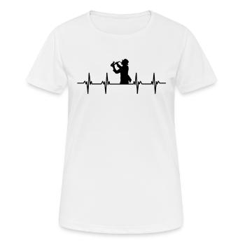 Saxophone Saxophone Saxophone Saxophone Musique Saxophone Joueur - T-shirt respirant Femme - blanc - Devant - AI Model Female 172 dark (172cm)