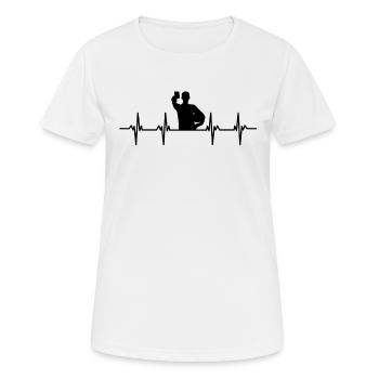 Schiedsrichterin Gelbe Karte Rote Karte Schiri - Frauen T-Shirt atmungsaktiv - Weiß - Vorne - AI Model Female 172 dark (172cm)