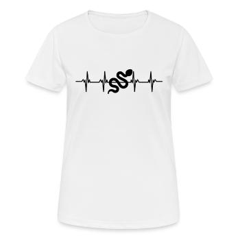 Serpent Boa Reptiles Étrangleur Serpent Venimeux Serpent - T-shirt respirant Femme - blanc - Devant - AI Model Female 172 dark (172cm)