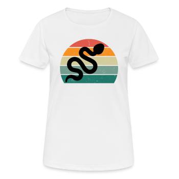 Serpent Boa Reptiles Étrangleur Serpent Venimeux Serpent - T-shirt respirant Femme - blanc - Devant - AI Model Female 172 dark (172cm)