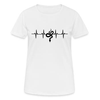 Serpent Boa Reptiles Étrangleur Serpent Venimeux Serpent - T-shirt respirant Femme - blanc - Devant - AI Model Female 172 dark (172cm)