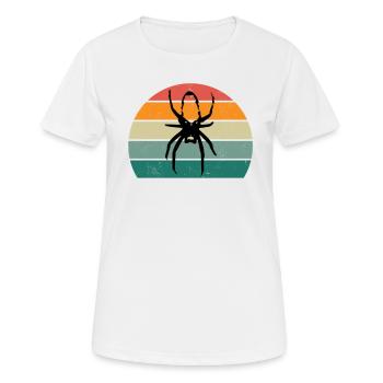 Araignées Toile d’araignée pattes d’arachnides 8 araignées - T-shirt respirant Femme - blanc - Devant - AI Model Female 172 dark (172cm)