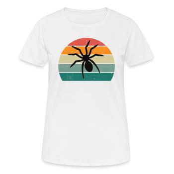 Araignées Toile d’araignée pattes d’arachnides 8 araignées - T-shirt respirant Femme - blanc - Devant - AI Model Female 172 dark (172cm)