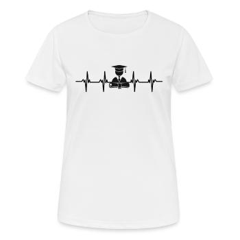 studieren student studium abschluss bachelor uni - Frauen T-Shirt atmungsaktiv - Weiß - Vorne - AI Model Female 172 dark (172cm)