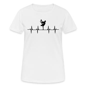 danseur danse mouvement mouvement mouvement couple - T-shirt respirant Femme - blanc - Devant - AI Model Female 172 dark (172cm)