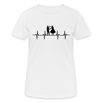 danseur danse mouvement mouvement mouvement couple - T-shirt respirant Femme - blanc - Devant - AI Model Female 172 dark (172cm)