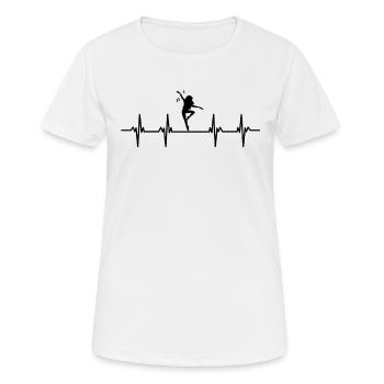 danseur danse mouvement mouvement mouvement couple - T-shirt respirant Femme - blanc - Devant - AI Model Female 172 dark (172cm)