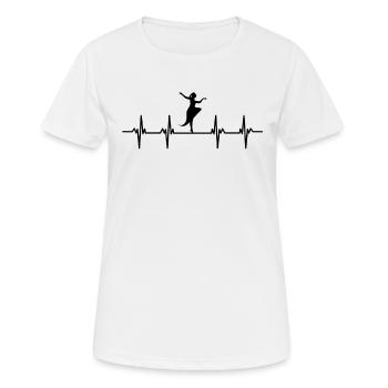 danseur danse mouvement mouvement mouvement couple - T-shirt respirant Femme - blanc - Devant - AI Model Female 172 dark (172cm)