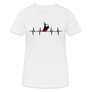 danseur danse mouvement mouvement mouvement couple - T-shirt respirant Femme - blanc - Devant - AI Model Female 172 dark (172cm)