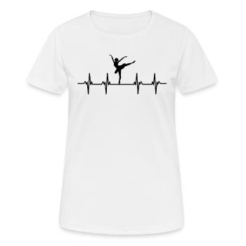 danseur danse mouvement mouvement mouvement couple - T-shirt respirant Femme - blanc - Devant - AI Model Female 172 dark (172cm)
