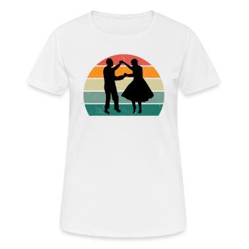 danseur danse mouvement mouvement mouvement couple - T-shirt respirant Femme - blanc - Devant - AI Model Female 172 dark (172cm)