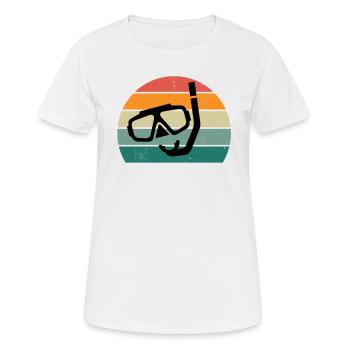 plongeur plongeur plongée plongée oxygène plongée - T-shirt respirant Femme - blanc - Devant - AI Model Female 172 dark (172cm)