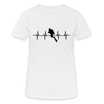 plongeur plongeur plongée plongée oxygène plongée - T-shirt respirant Femme - blanc - Devant - AI Model Female 172 dark (172cm)
