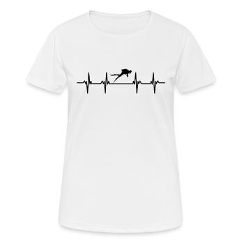 taucher taucherin abtauchen sauerstoff tauchen - Frauen T-Shirt atmungsaktiv - Weiß - Vorne - AI Model Female 172 dark (172cm)