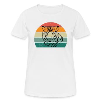 cage de tigre de l’Amour grand chat chat asie tigre - T-shirt respirant Femme - blanc - Devant - AI Model Female 172 dark (172cm)