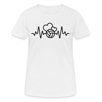 Volleyballerin Schmetterball Volley Volleyball - Frauen T-Shirt atmungsaktiv - Weiß - Vorne - AI Model Female 172 dark (172cm)