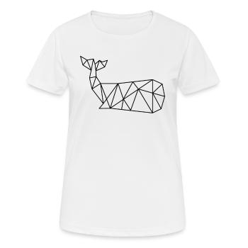 Baleines Baleine Mammifères Mammifères marins Baleine - T-shirt respirant Femme - blanc - Devant - AI Model Female 172 dark (172cm)