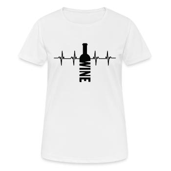 wines wine drinker wine drinker wine lover wine - Women's Breathable T-Shirt - white - Front - AI Model Female 172 dark (172cm)