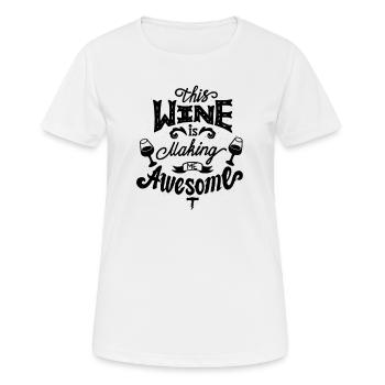 vins buveur de vin buveur de vin amateur de vin - T-shirt respirant Femme - blanc - Devant - AI Model Female 172 dark (172cm)