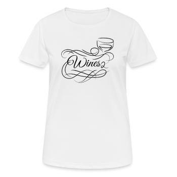 vins buveur de vin buveur de vin amateur de vin - T-shirt respirant Femme - blanc - Devant - AI Model Female 172 dark (172cm)