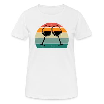 vins buveur de vin buveur de vin amateur de vin - T-shirt respirant Femme - blanc - Devant - AI Model Female 172 dark (172cm)