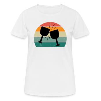 wines wine drinker wine drinker wine lover wine - Women's Breathable T-Shirt - white - Front - AI Model Female 172 dark (172cm)