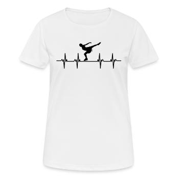 neige froide glace bonhomme de neige boule de neige hiver - T-shirt respirant Femme - blanc - Devant - AI Model Female 172 dark (172cm)