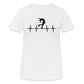 neige froide glace bonhomme de neige boule de neige hiver - T-shirt respirant Femme - blanc - Devant - AI Model Female 172 dark (172cm)