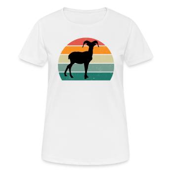 ziege zicklein meckern meckerziege ziegenbock - Frauen T-Shirt atmungsaktiv - Weiß - Vorne - AI Model Female 172 dark (172cm)
