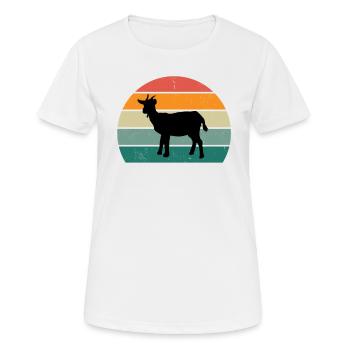 ziege zicklein meckern meckerziege ziegenbock - Frauen T-Shirt atmungsaktiv - Weiß - Vorne - AI Model Female 172 dark (172cm)