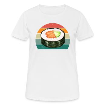 maki sushi essen roher fisch japan japanisch sushi - Frauen T-Shirt atmungsaktiv - Weiß - Vorne - AI Model Female 172 dark (172cm)