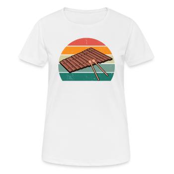 xylofon xylofon spieler musik spielerin xylofonist - Frauen T-Shirt atmungsaktiv - Weiß - Vorne - AI Model Female 172 dark (172cm)