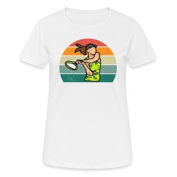 tennis player tennis player tennis club tennis - Women's Breathable T-Shirt - white - Front - AI Model Female 172 dark (172cm)