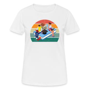 studieren student studium abschluss bachelor uni - Frauen T-Shirt atmungsaktiv - Weiß - Vorne - AI Model Female 172 dark (172cm)