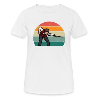 Billiard Queue Billiardtisch Kugel Tasche Snooker - Frauen T-Shirt atmungsaktiv - Weiß - Vorne - AI Model Female 172 dark (172cm)