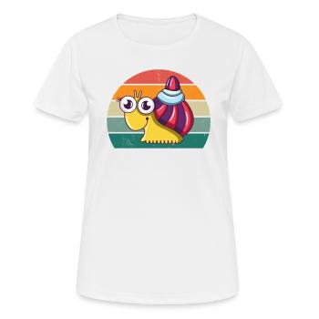 Schnecke Insekten Schneckenhaus Nacktschnecke - Frauen T-Shirt atmungsaktiv - Weiß - Vorne - AI Model Female 172 dark (172cm)