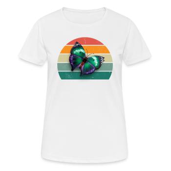 Papillon Chenille Chenilles Cocoon Mouche Floraison - T-shirt respirant Femme - blanc - Devant - AI Model Female 172 dark (172cm)