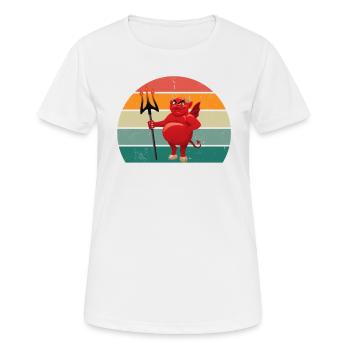 devil devilish satan evil hell fear horror - Women's Breathable T-Shirt - white - Front - AI Model Female 172 dark (172cm)