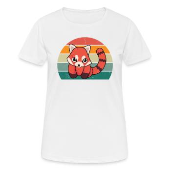 Rote Pandas Rot Panda Bambus Asien Roter Pandabär - Frauen T-Shirt atmungsaktiv - Weiß - Vorne - AI Model Female 172 dark (172cm)
