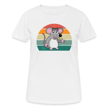 rats rat maman rat papa maison rat égout rat rat - T-shirt respirant Femme - blanc - Devant - AI Model Female 172 dark (172cm)